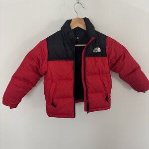 Kids Toddler The North Face Down Jacket – Red & Black (Size ~3–5 Years)
